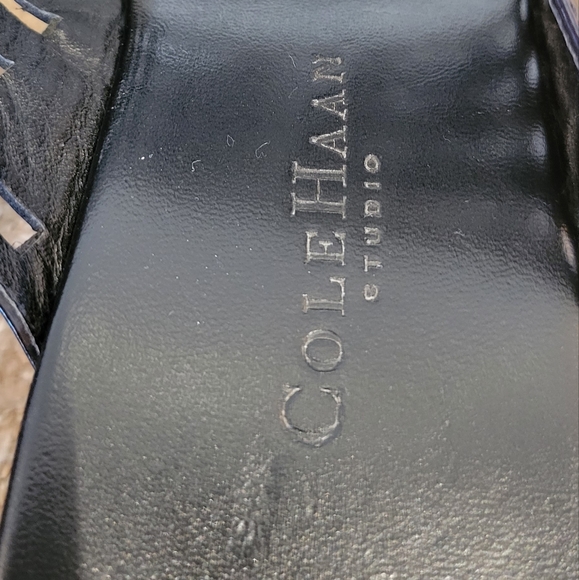Cole Haan Studio Wedge Sandals - Black - Size 7B - Picture 3 of 5